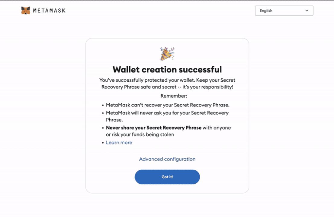 MetaMask助记词设置