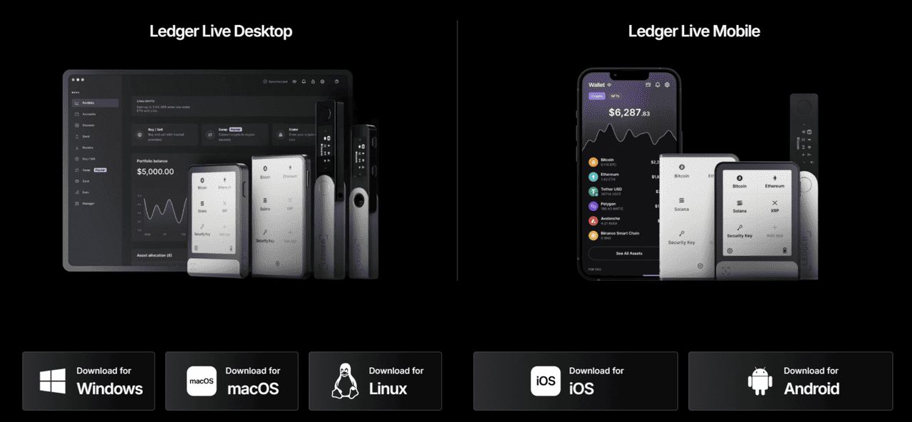 Ledger Live应用程序界面
