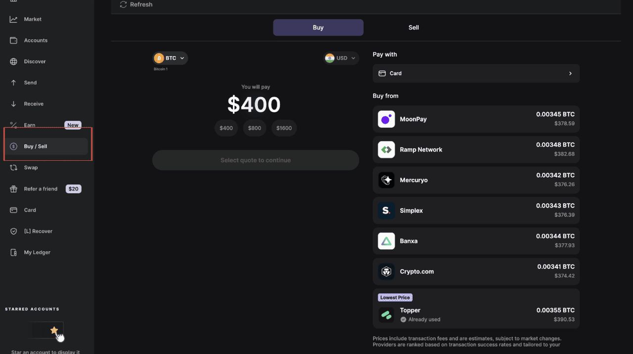 Ledger Nano X使用界面