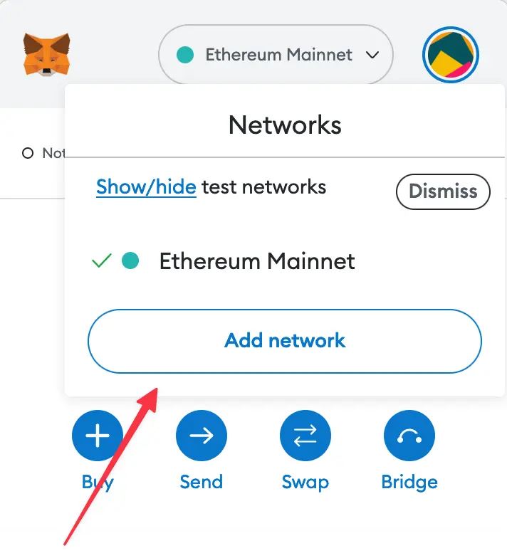 MetaMask添加网络教程