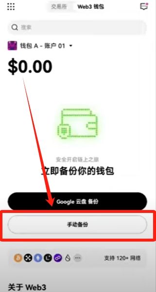 备份选项界面
