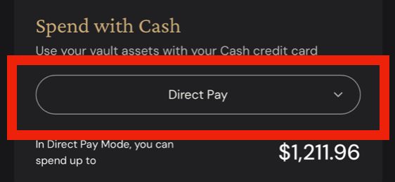 Direct Pay模式选择
