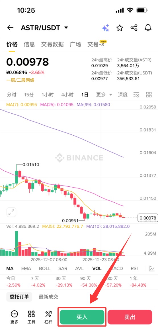 ASTR买入界面