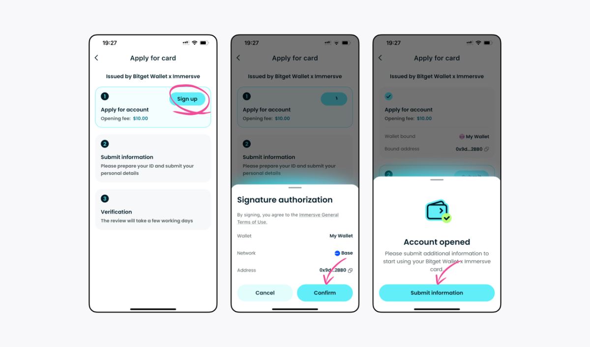 Bitget钱包卡支付界面
