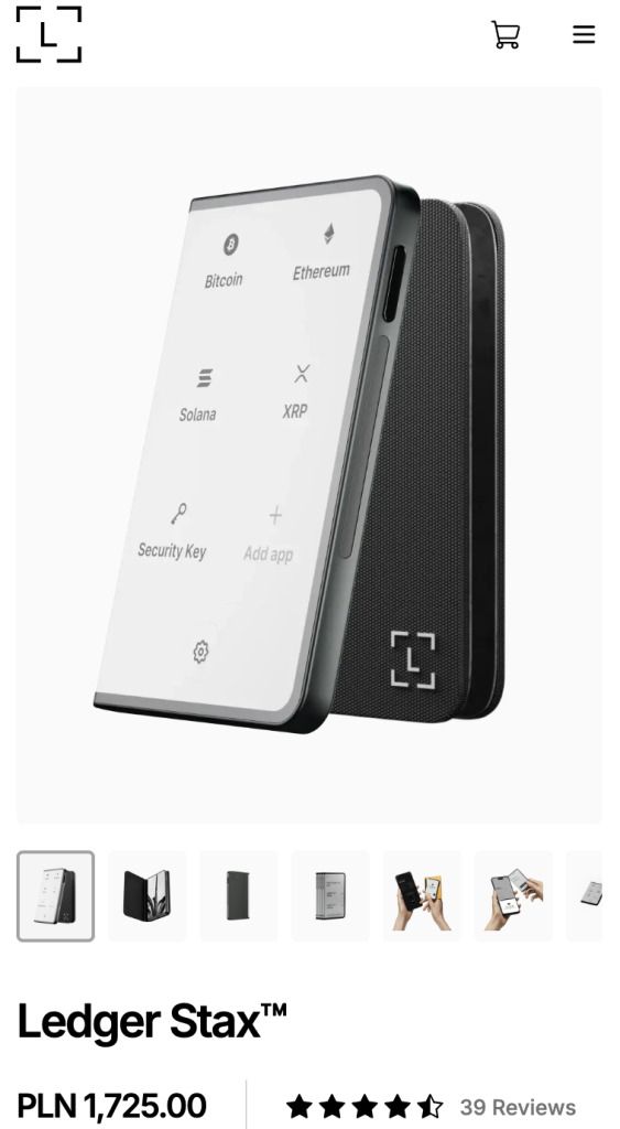 Ledger Stax钱包界面展示