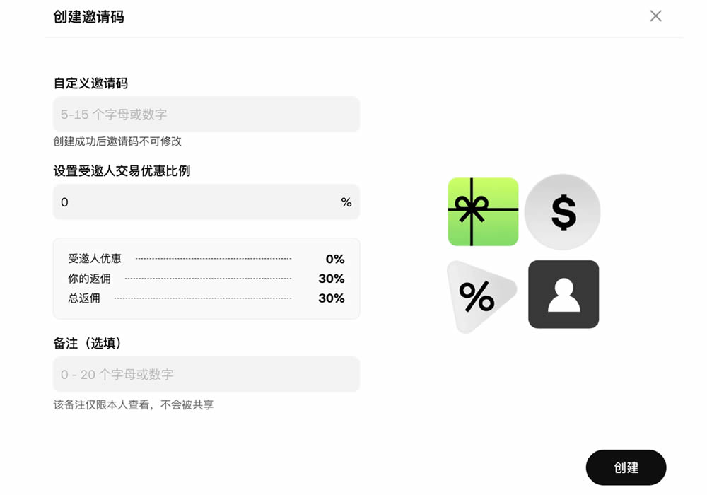 邀请码管理界面