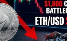以太坊价格进一步下滑，1,800美元成为关键战场