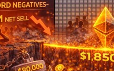以太坊市场订单失衡创纪录负值：1,850美元成为关键防线